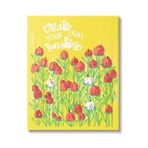 Stupell Industries Create Your Sunshine Floral Botanical & Floral Painting Gallery Wrapped Canvas Print Wall Art, 16 x 20