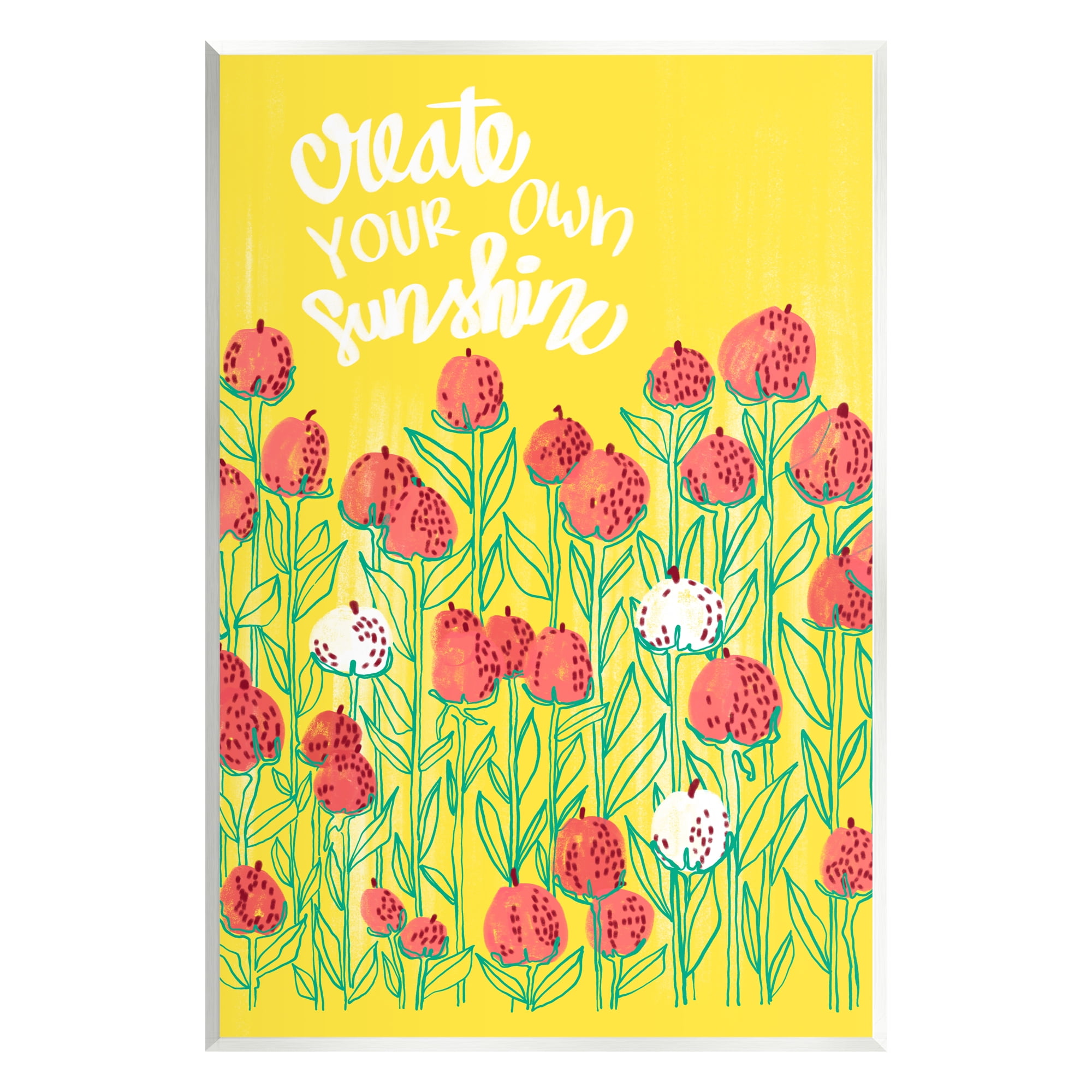 Stupell Industries Create Your Sunshine Floral Botanical & Floral Painting Unframed Art Print Wall Art, 10 x 15