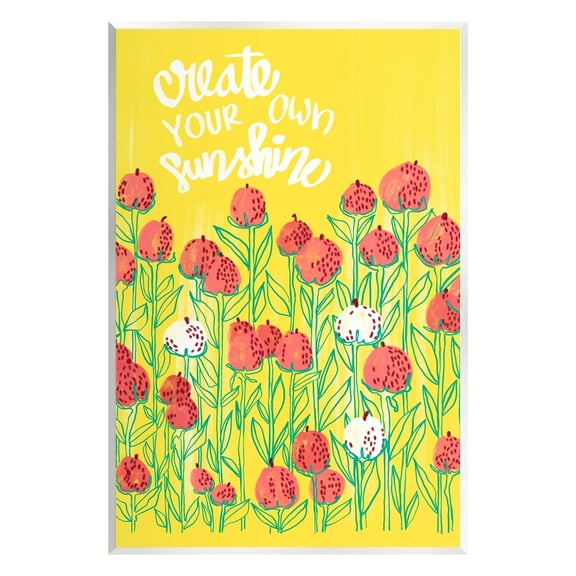 Stupell Industries Create Your Sunshine Floral Botanical & Floral Painting Unframed Art Print Wall Art, 10 x 15