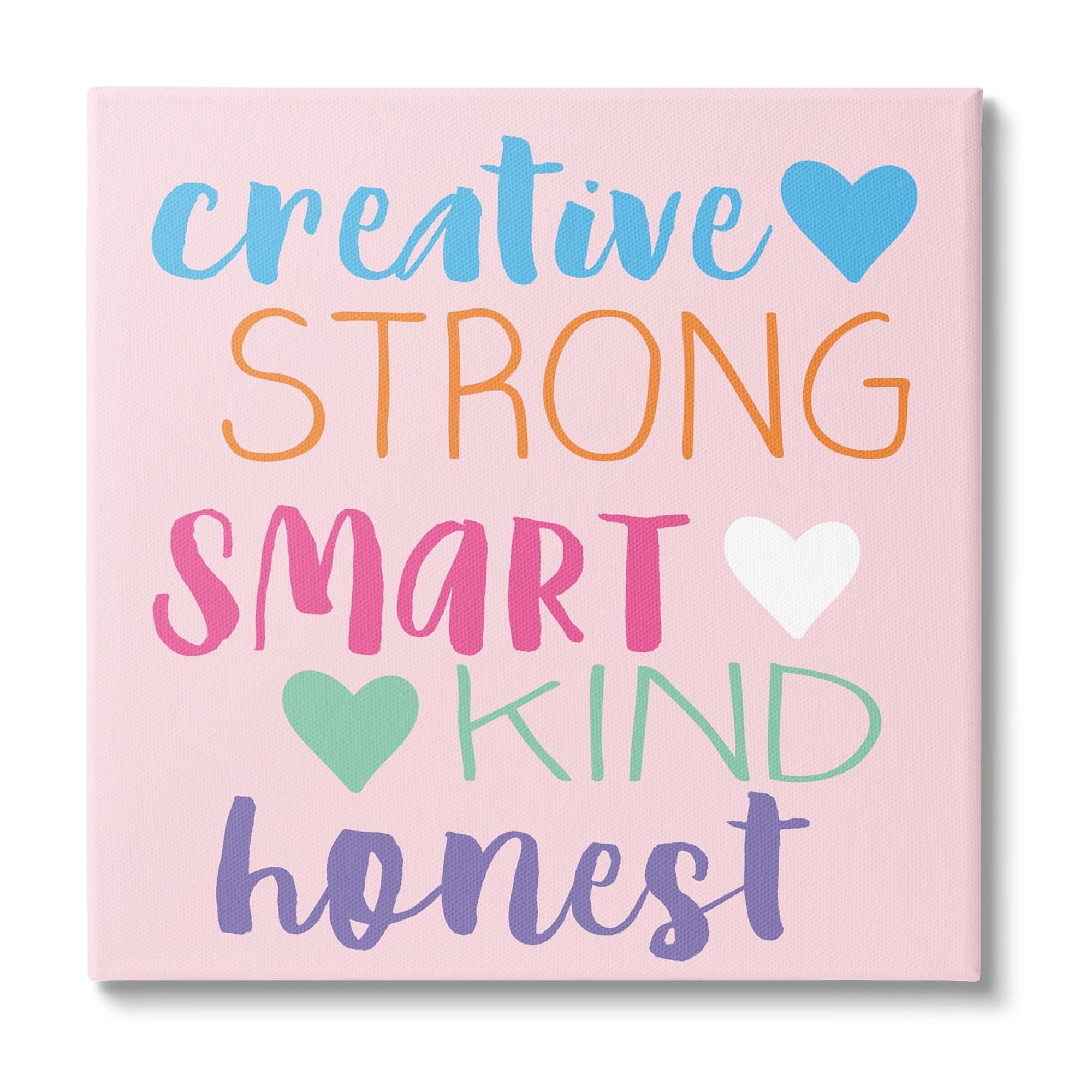 Creative Strong Smart Confidence Motivational Quote Canvas Art