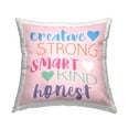 thumbnail image 1 of Stupell Industries Creative Strong Smart Phrase Square Decorative Printed Throw Pillow, 18 x 18,, 1 of 4