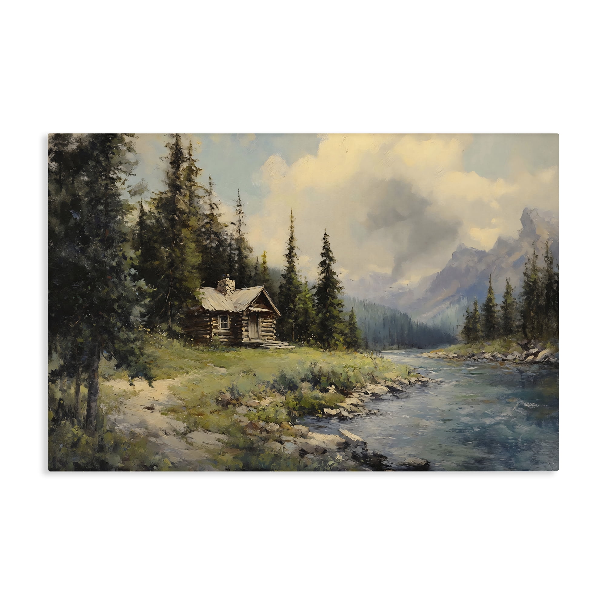 Stupell Industries Creek Cabin Riverside Retreat Canvas Wall Art, design by Franklyn Gregory