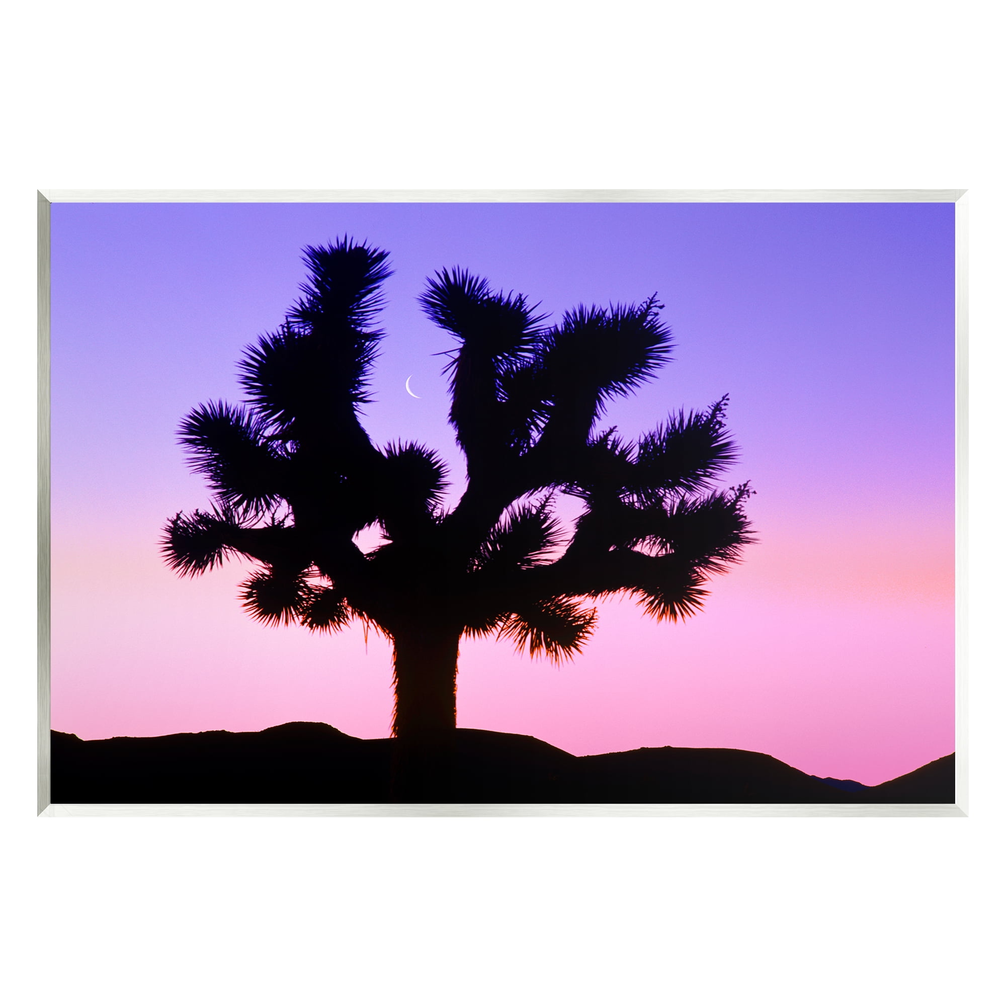 Stupell Industries Crescent Moon Tree Silhouette Landscape Photography Unframed Art Print Wall Art