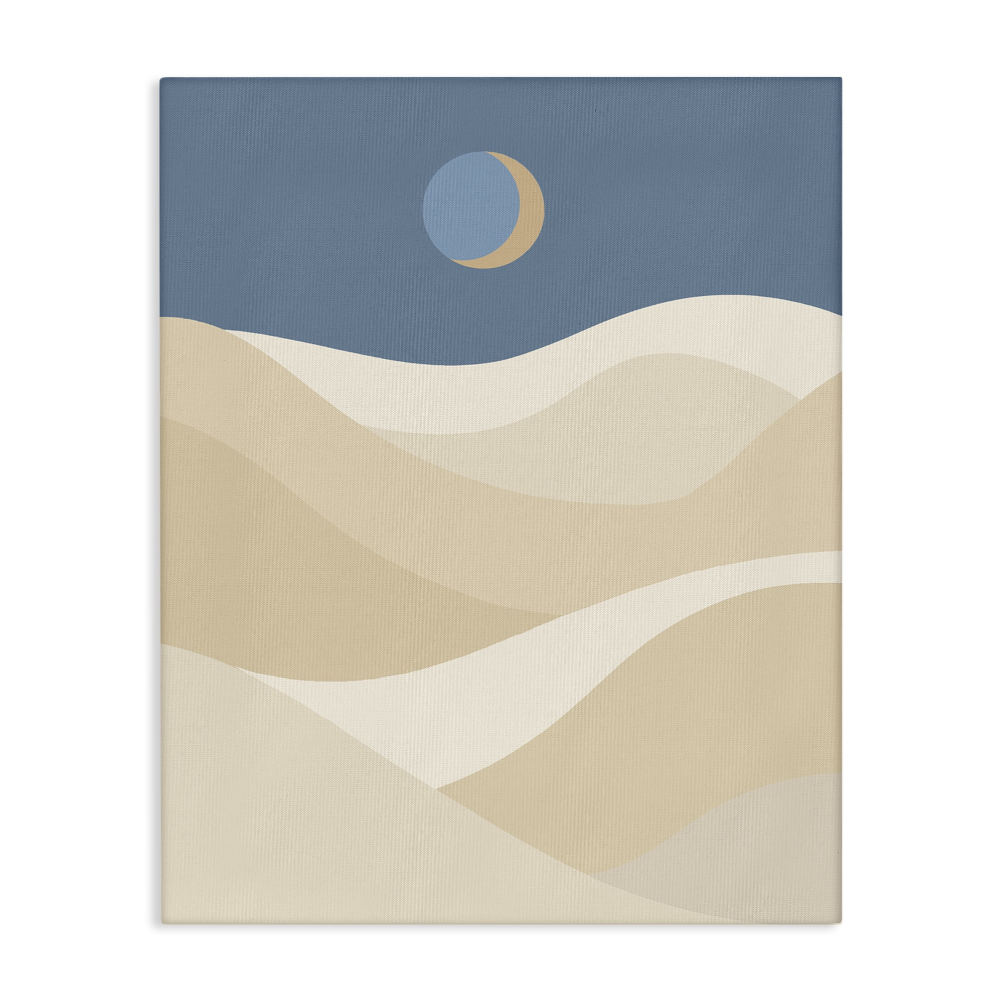 Stupell Industries Crescent Moon over Dunes Landscape & Nature Painting Wrapped Canvas Art Print Wall Art, 16 x 20