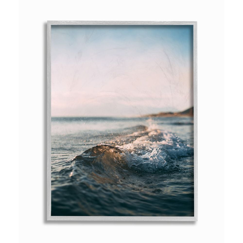 Stupell Industries Crest of a Small Wave Beach Water Photograph Designed by Unsplash