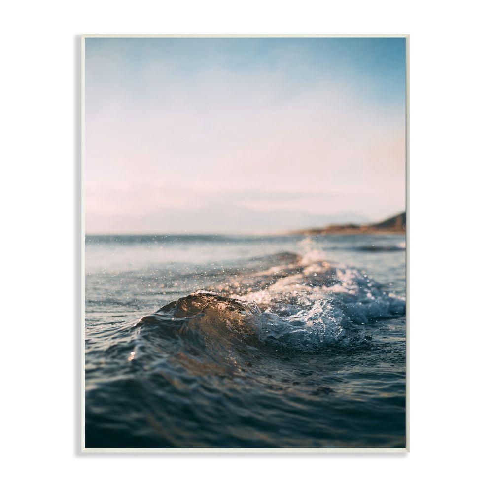 Stupell Industries Crest of a Small Wave Beach Water Photograph Designed by Unsplash