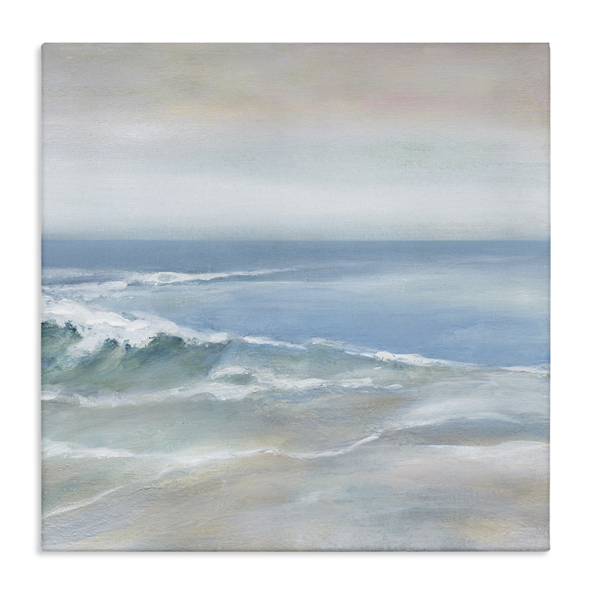 Stupell Industries Cresting Waves Near Shore Nautical & Beach Painting Wrapped Canvas Art Print Wall Art, 24 x 24