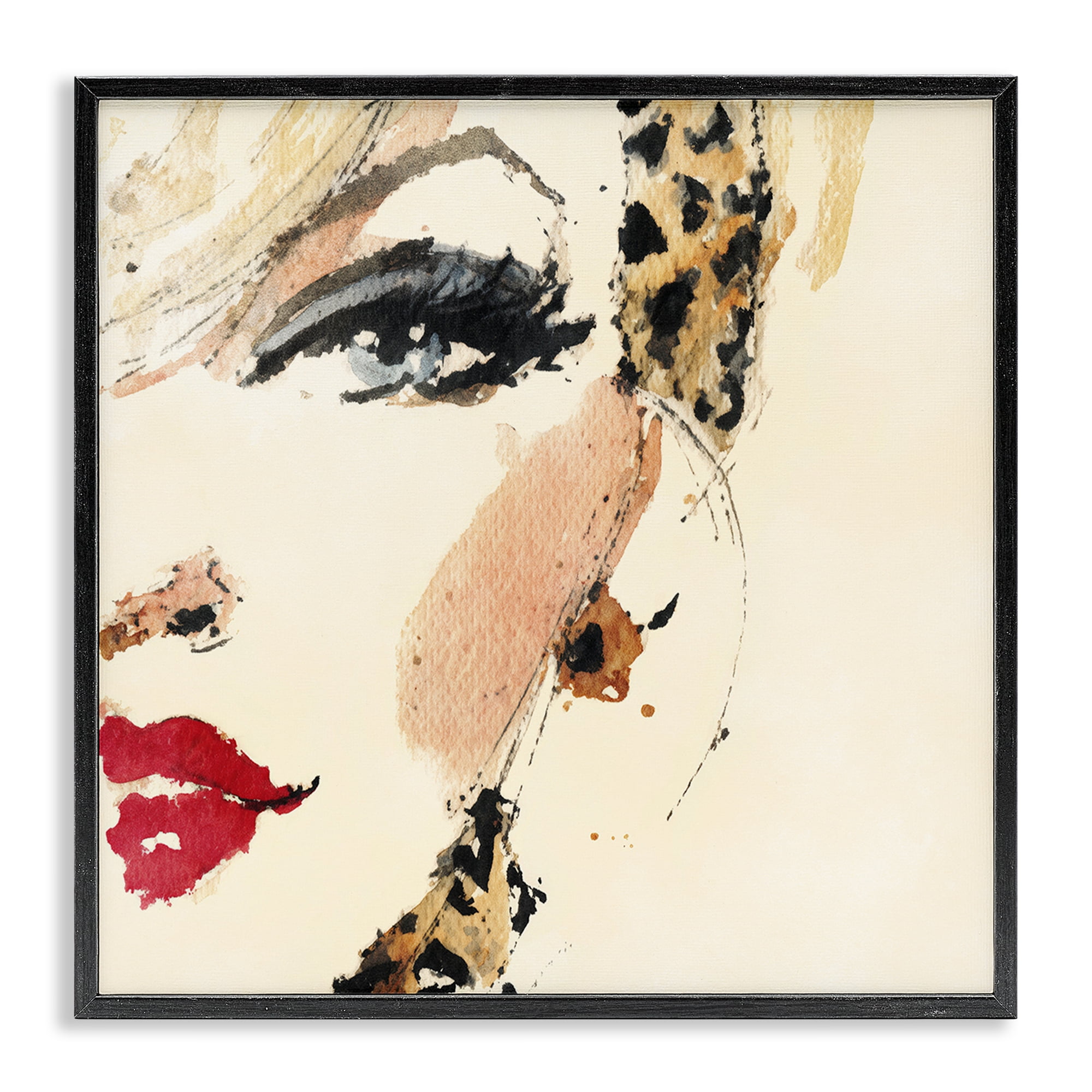 Stupell Industries Crimson Enigma Lipstick Black Framed Giclee Art, design by Svetlana Aleynikova
