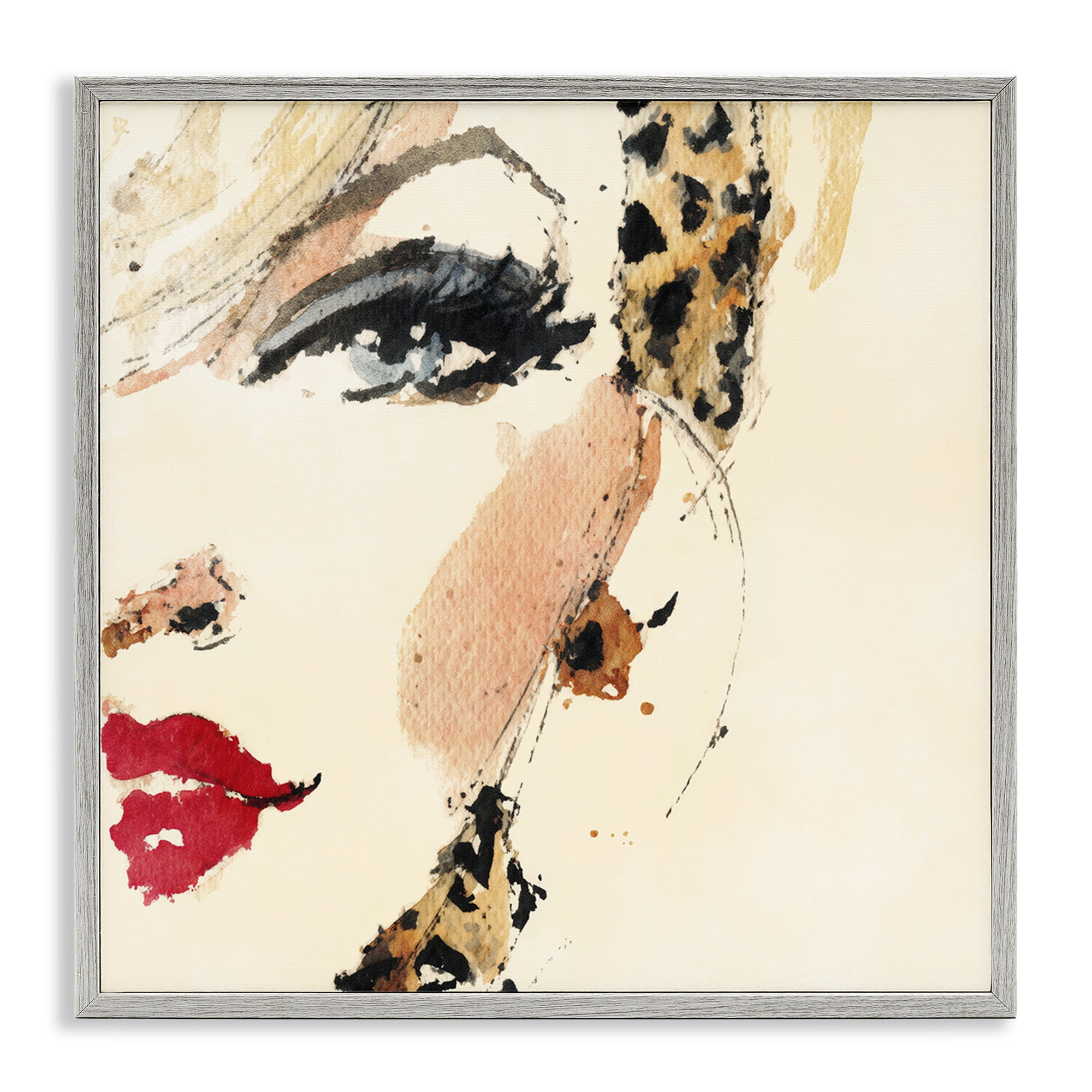 Stupell Industries Crimson Enigma Lipstick Gray Framed Giclee Art, design by Svetlana Aleynikova
