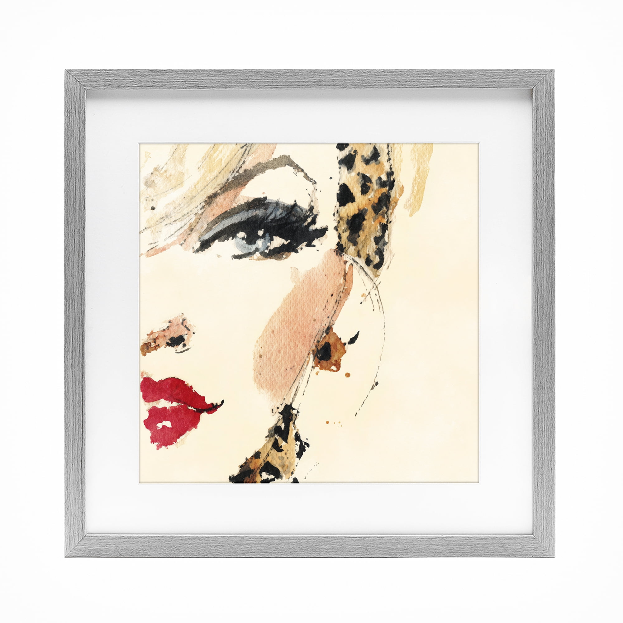 Stupell Industries Crimson Enigma Lipstick Gray Framed Print Under Glass, design by Svetlana Aleynikova
