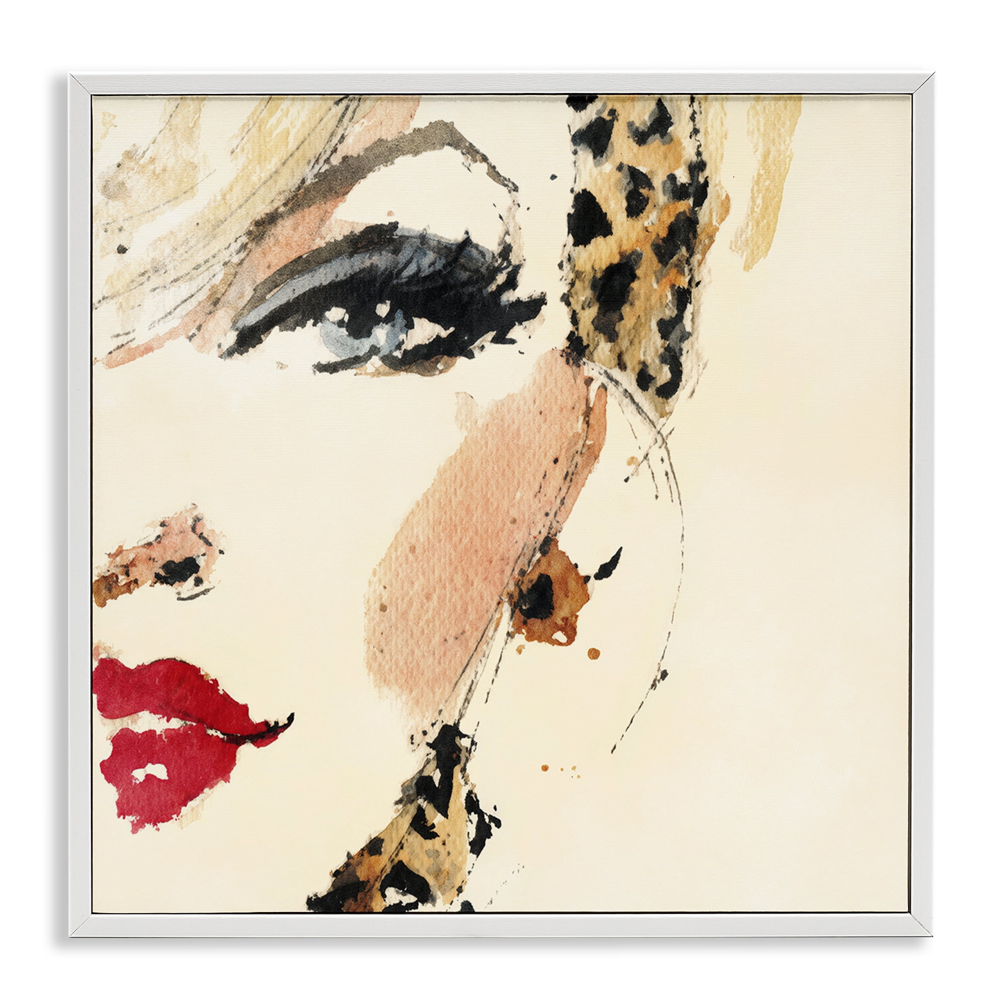 Stupell Industries Crimson Enigma Lipstick White Framed Giclee Art, design by Svetlana Aleynikova