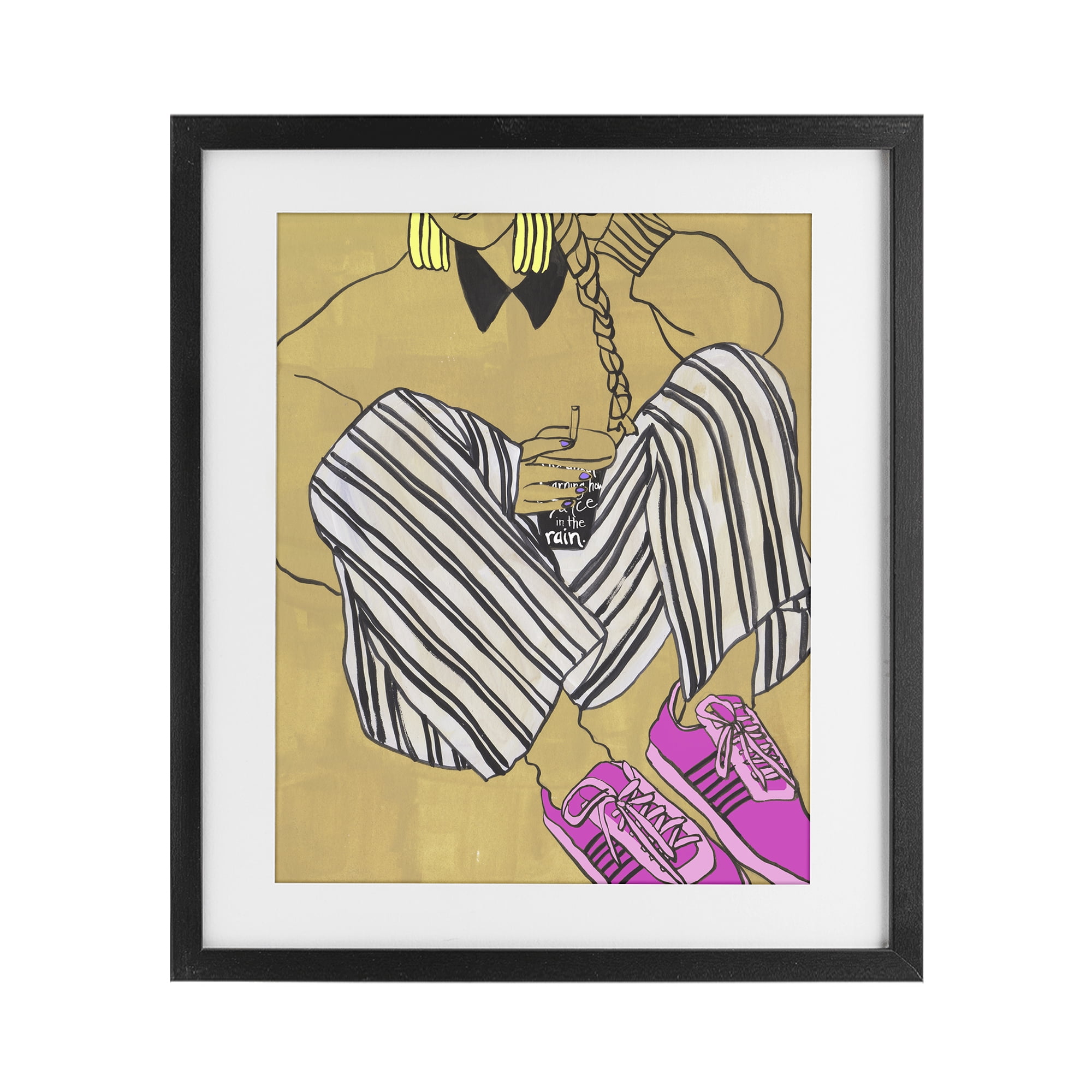 Stupell Industries Crimson Thread Fashionista Black Framed Print Under Glass, design by Melissa Wang