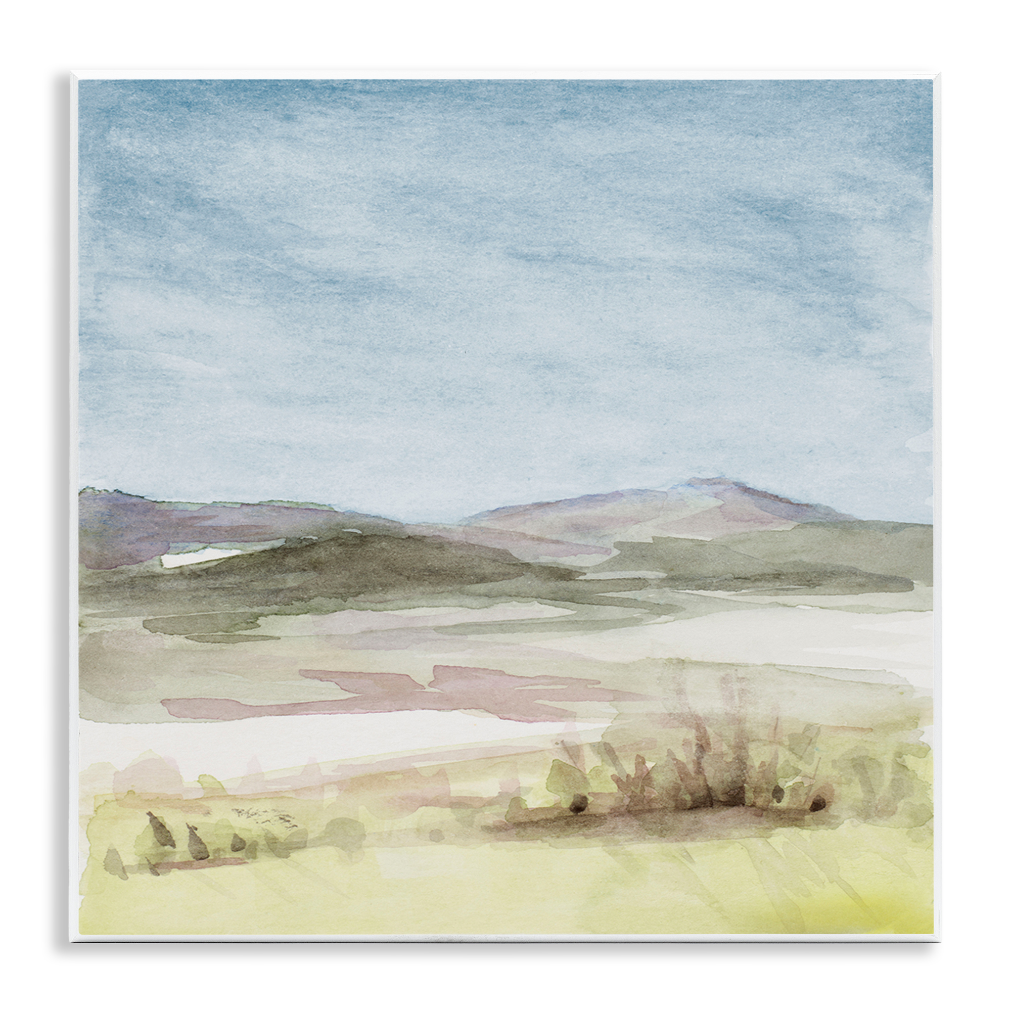Stupell Industries Crisp Morning Mountains Landscape & Nature Painting Unframed Art Print Wall Art, 12 x 12