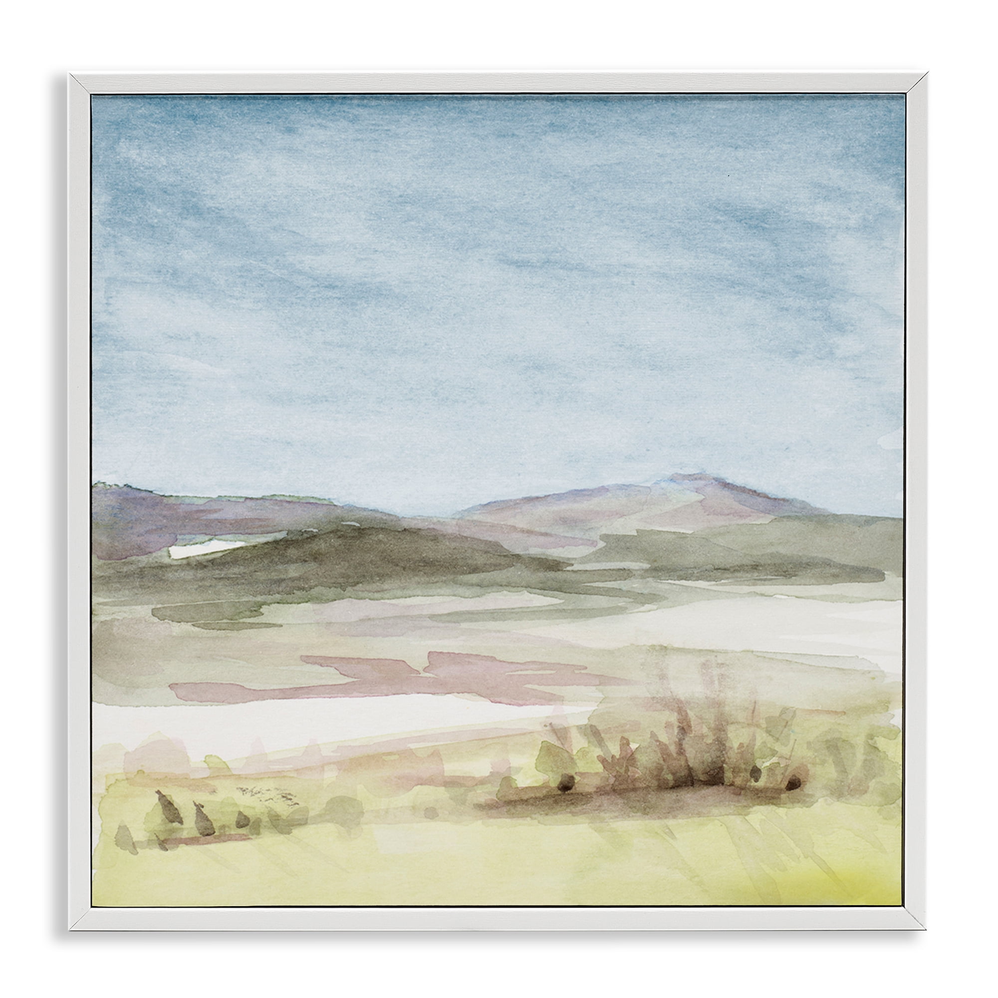 Stupell Industries Crisp Morning Mountains Landscape & Nature Painting White Framed Art Print Wall Art, 24 x 24