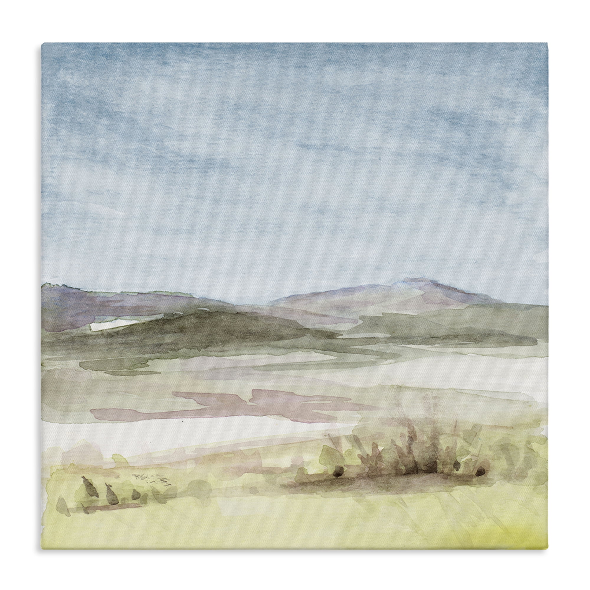 Stupell Industries Crisp Morning Mountains Landscape & Nature Painting Wrapped Canvas Art Print Wall Art, 17 x 17
