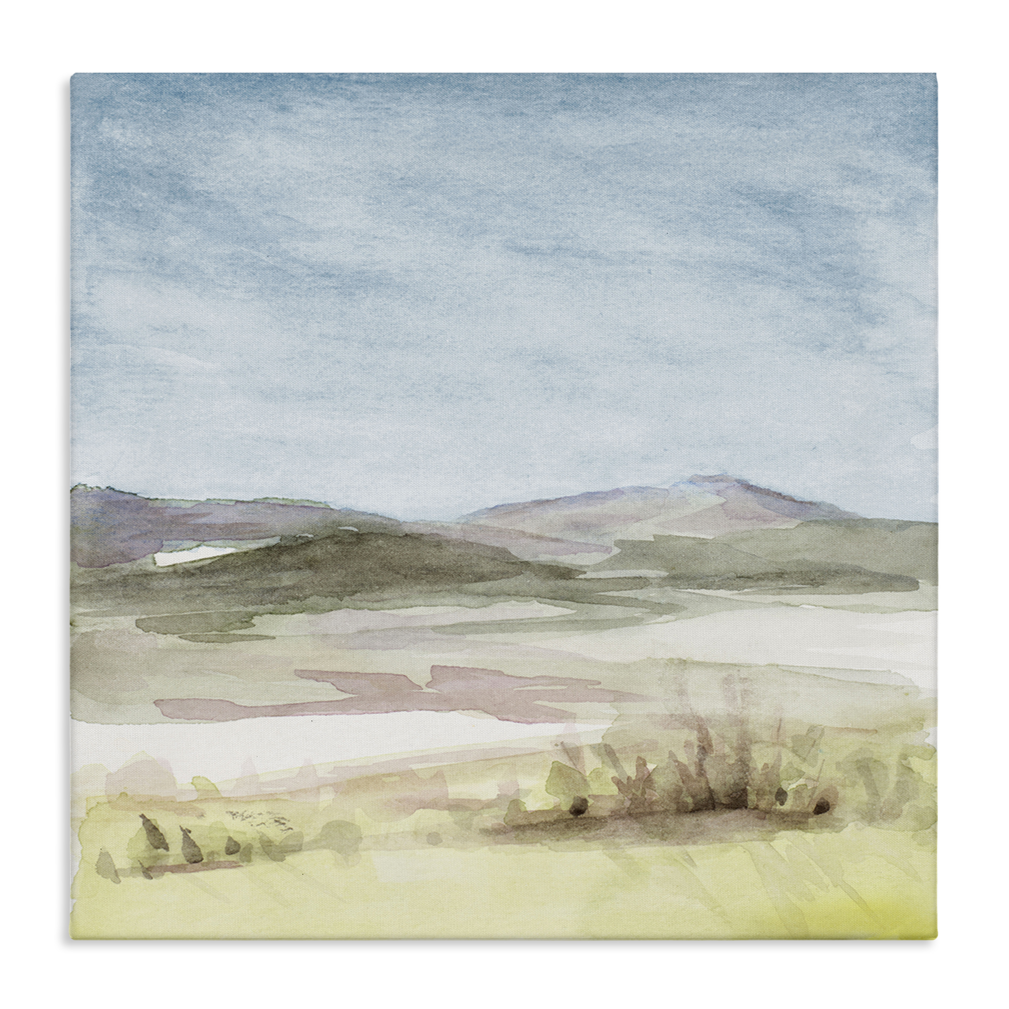 Stupell Industries Crisp Morning Mountains Landscape & Nature Painting Wrapped Canvas Art Print Wall Art, 36 x 36