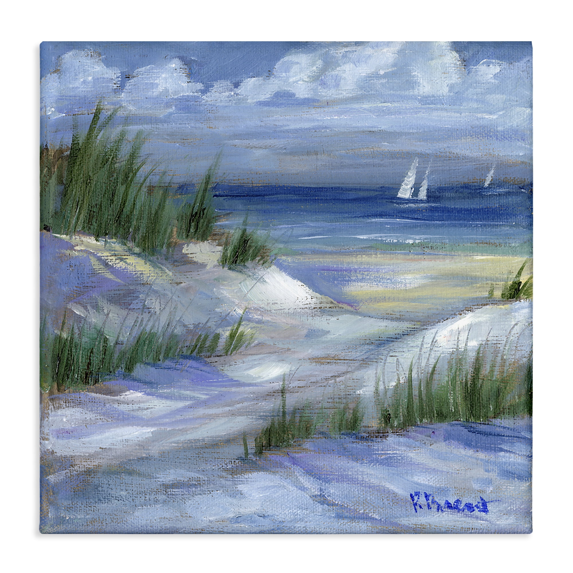 Stupell Industries Crooked Island Dunes & Sailboats Canvas Wall Art, design by Paul Brent