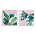 thumbnail image 1 of Stupell Industries Cropped Tropical Plant Leaves Pink Geometric Pop Wall Plaque by Patricia Pinto, 1 of 6