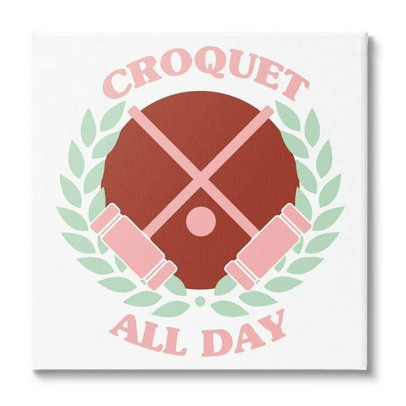 Stupell Industries Croquet All Day Pastel Sports Religious Painting Gallery Wrapped Canvas Print Wall Art