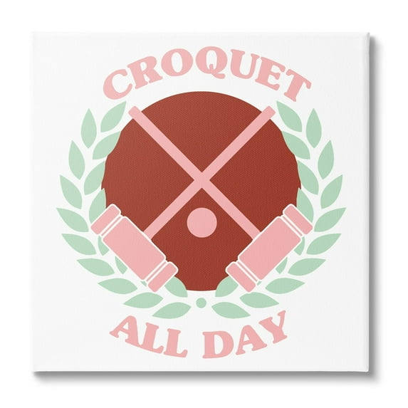 Stupell Industries Croquet All Day Pastel Sports Religious Painting Gallery Wrapped Canvas Print Wall Art