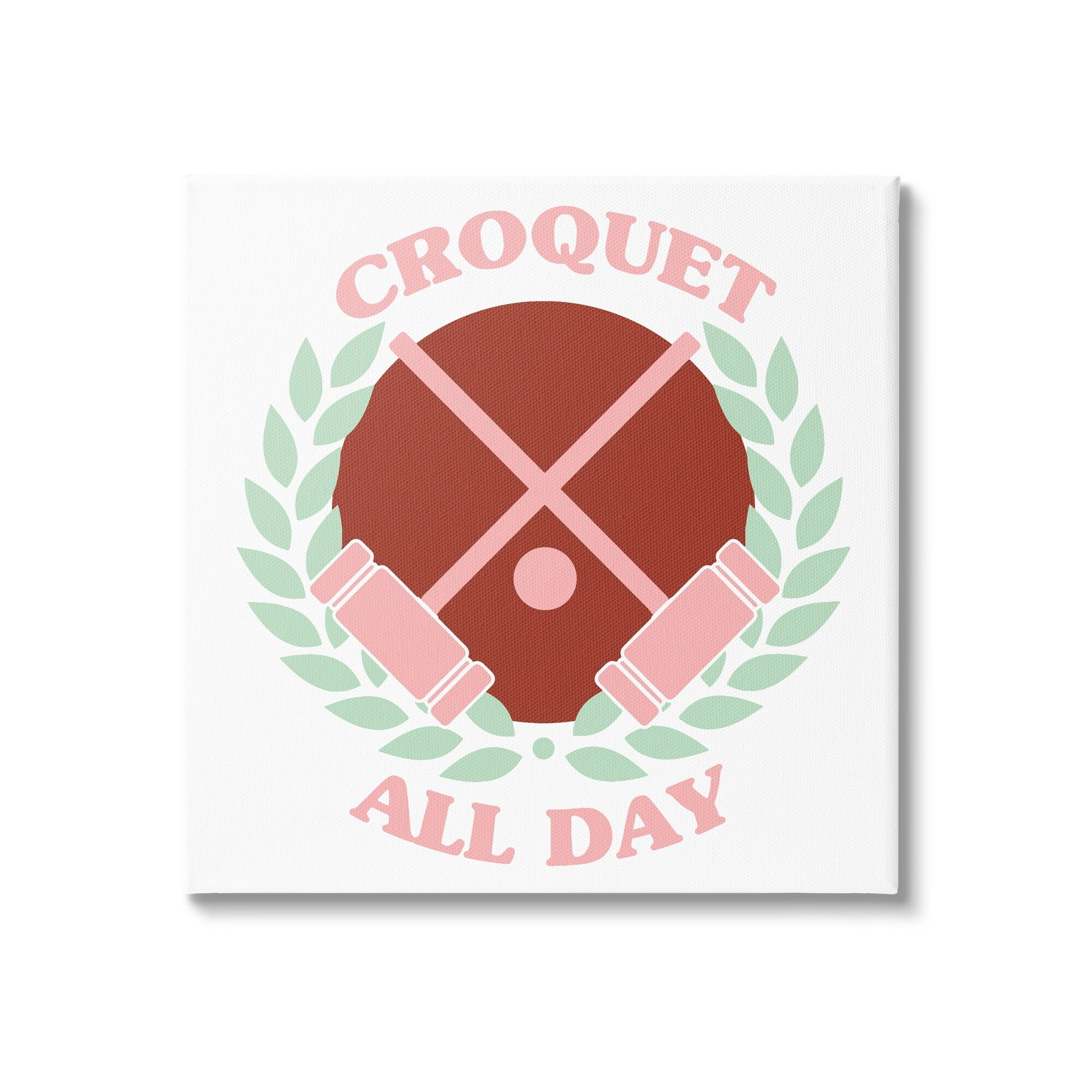 Stupell Industries Croquet All Day Pastel Sports Religious Painting Gallery Wrapped Canvas Print Wall Art