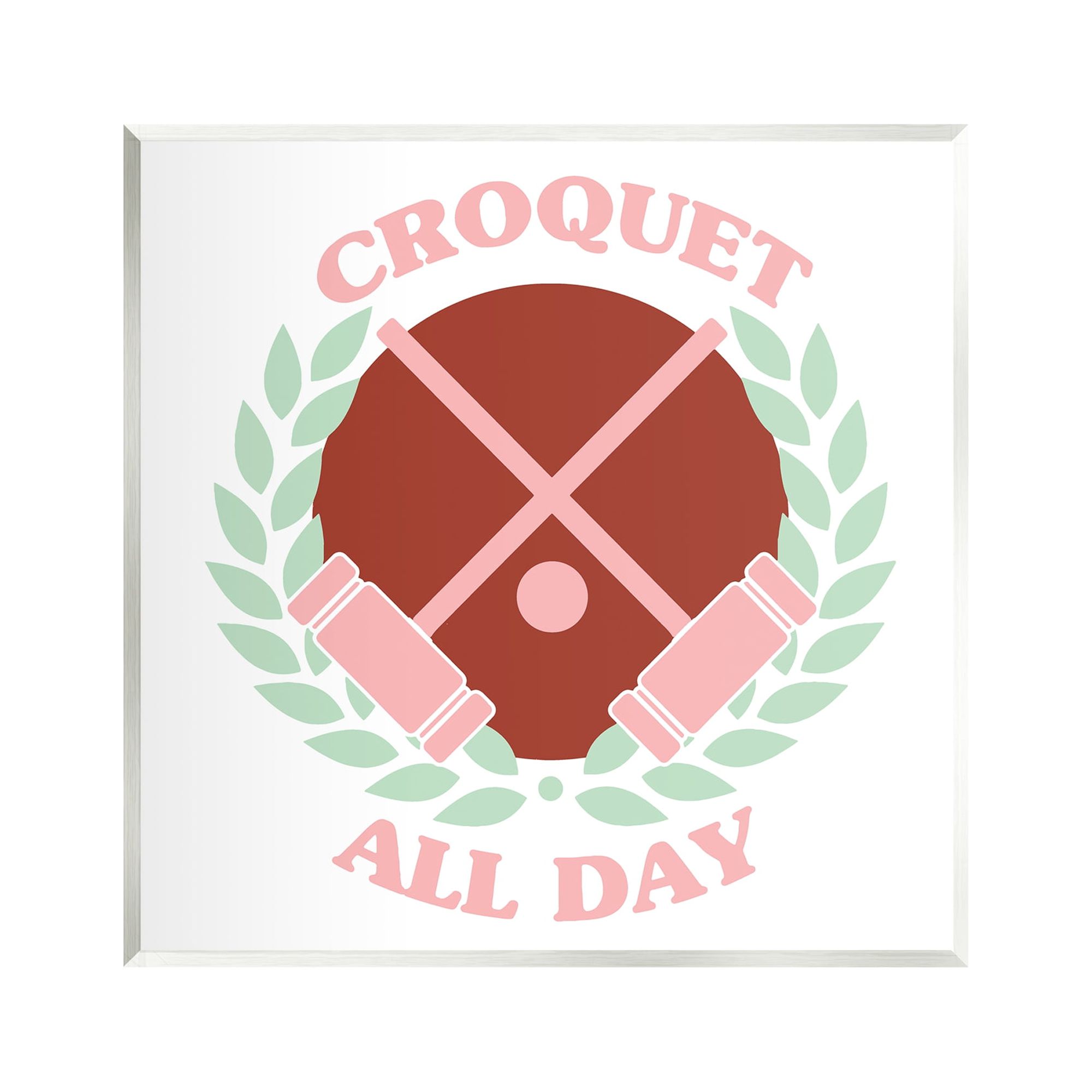 Stupell Industries Croquet All Day Pastel Sports Religious Painting Unframed Art Print Wall Art