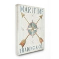 thumbnail image 1 of Stupell Industries Crossed Arrow Nautical Compass Pastel Watercolor Canvas Wall Art Design by Danhui Nai, 24" x 30", 1 of 6