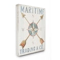 thumbnail image 1 of Stupell Industries Crossed Arrow Nautical Compass Pastel Watercolor Canvas Wall Art Design by Danhui Nai, 30" x 40", 1 of 6