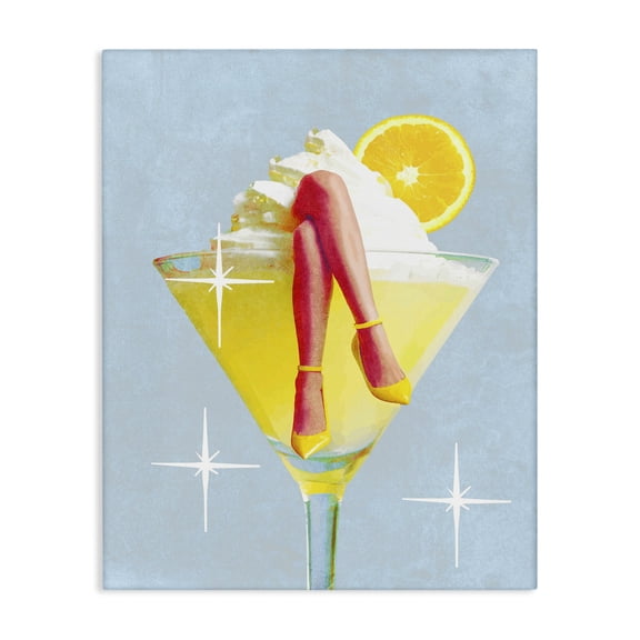 Stupell Industries Crossed Legs Drink Food & Beverage Painting Wrapped Canvas Canvas Art Print Wall Art, 30 x 40