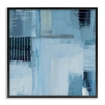 Stupell Industries Crosshatched Woven Abstract Abstract Painting Black Framed Art Print Wall Art, 12 x 12