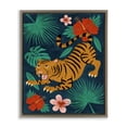 thumbnail image 1 of Stupell Industries Crouching Tiger Tropics Animals Painting Brown Floater Framed Canvas Art Print Wall Art, 17 x 21, 1 of 10