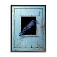 thumbnail image 1 of Stupell Industries Crow Perched Rustic Blue Door Hanging Key Painting Black Framed Art Print Wall Art, Design by Alan Weston, 1 of 7