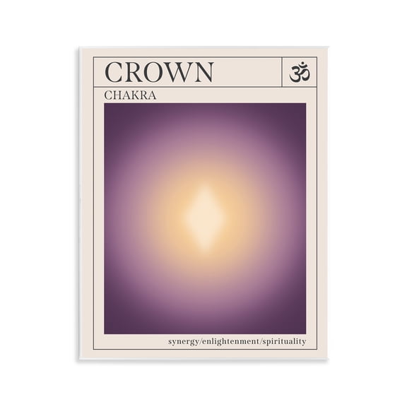 Stupell Industries Crown Chakra Meditation Spiritual Painting Unframed Art Print Wall Art, 11 x 14