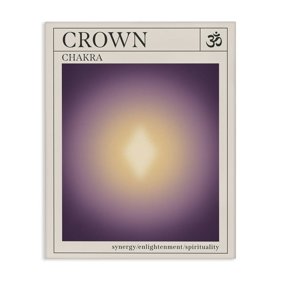 Stupell Industries Crown Chakra Meditation Spiritual Painting Wrapped Canvas Canvas Art Print Wall Art, 16 x 20