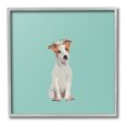 thumbnail image 1 of Stupell Industries Crowned Dog on Turquoise Animals & Insects Painting Gray Framed Art Print Wall Art, 24 x 24, 1 of 9
