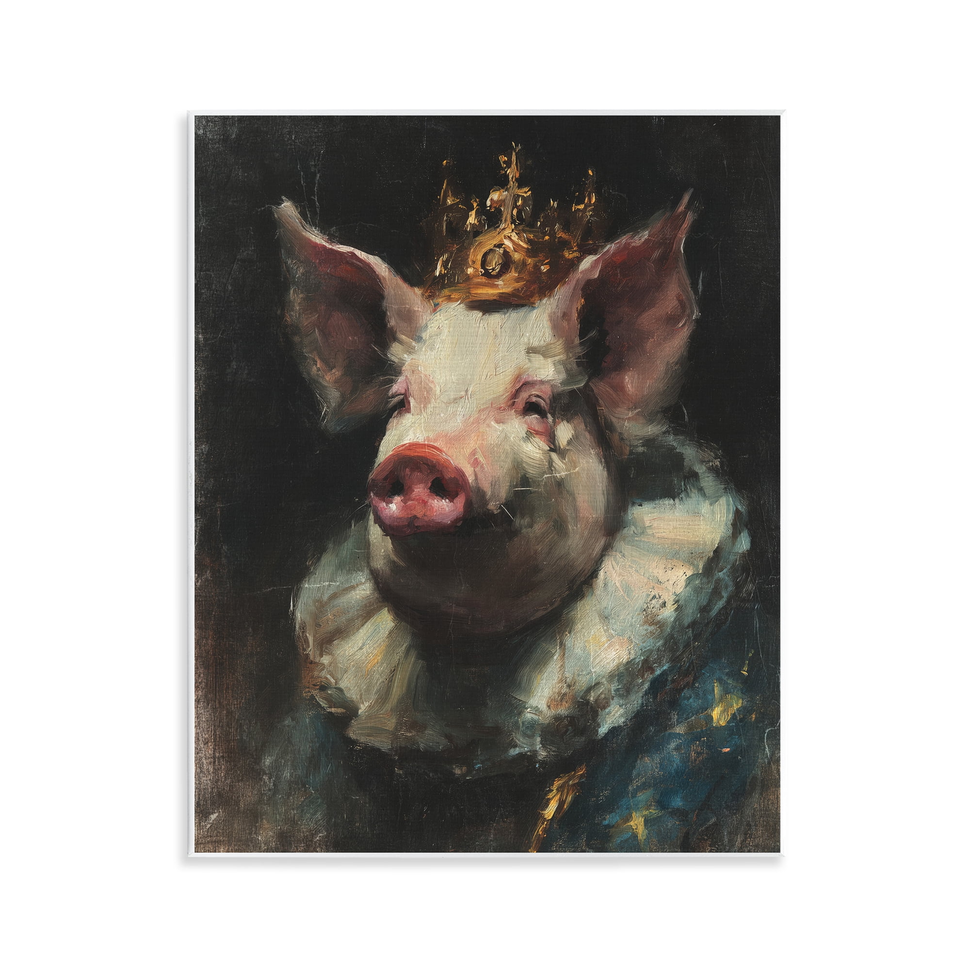 Stupell Industries Crowned Imperial Pig Wall Plaque Art, design by Svetlana Aleynikova