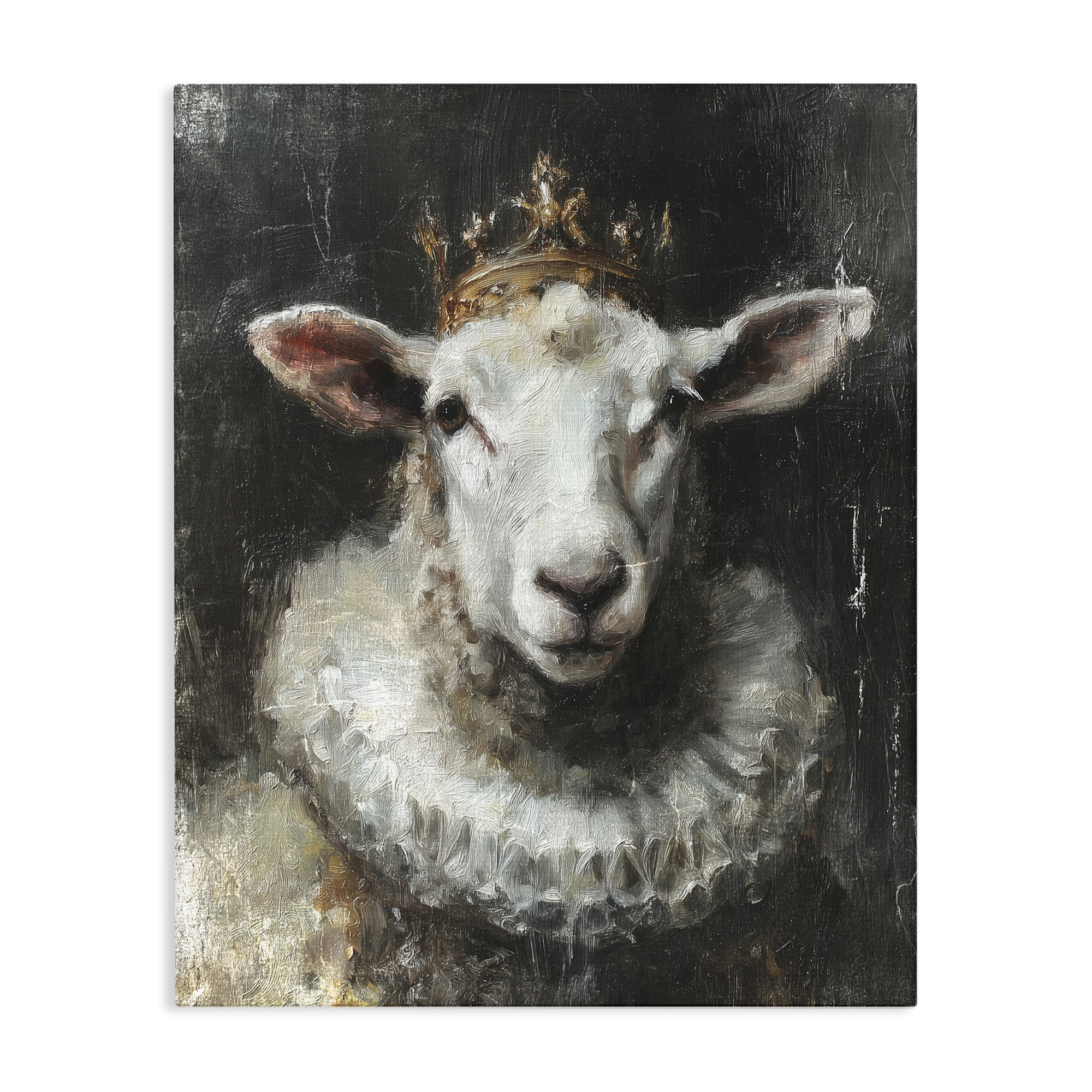 Stupell Industries Crowned Sheep Portrait Canvas Wall Art, design by Svetlana Aleynikova
