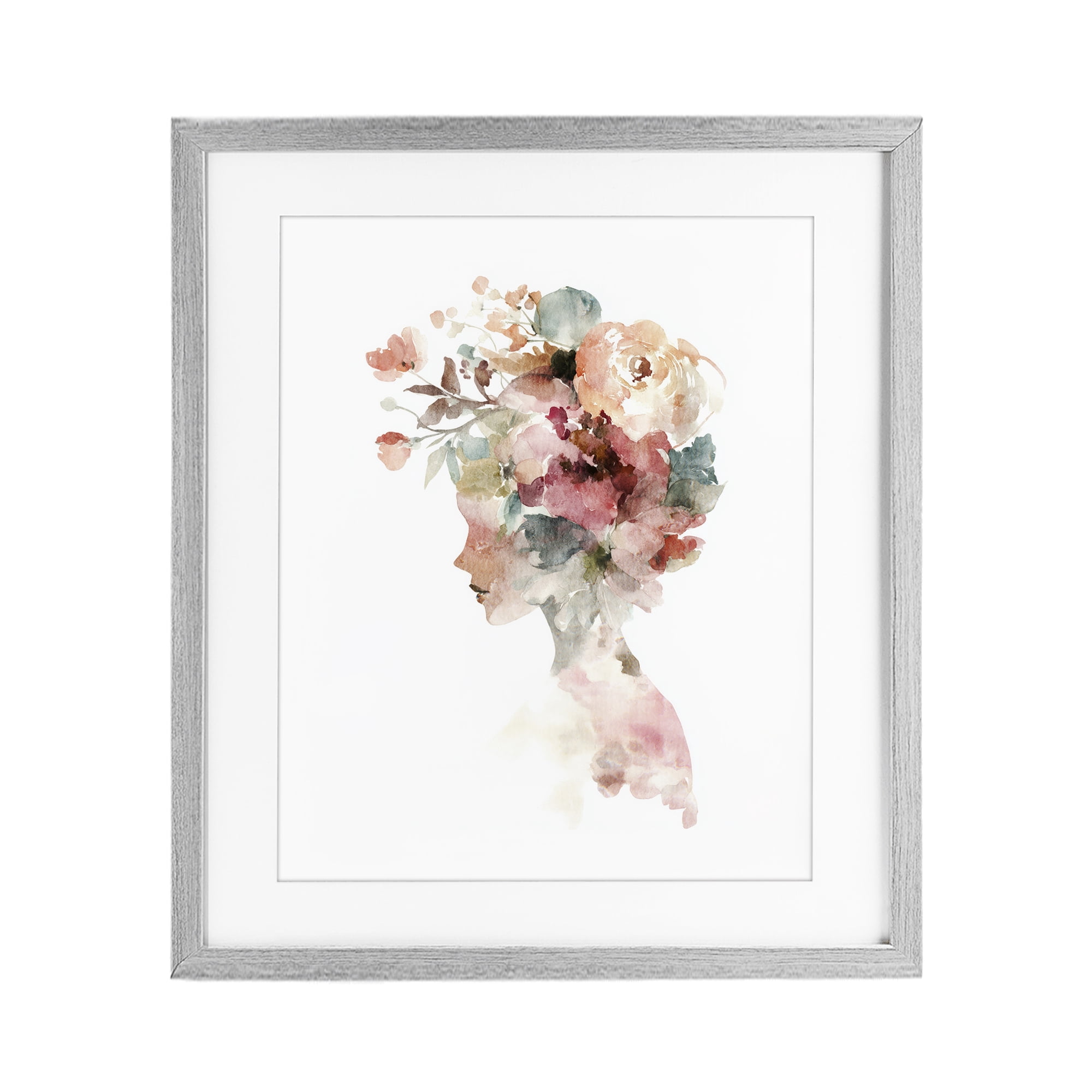 Stupell Industries Crowned in Nature Silhouette Gray Framed Print Under Glass, design by Svetlana Aleynikova