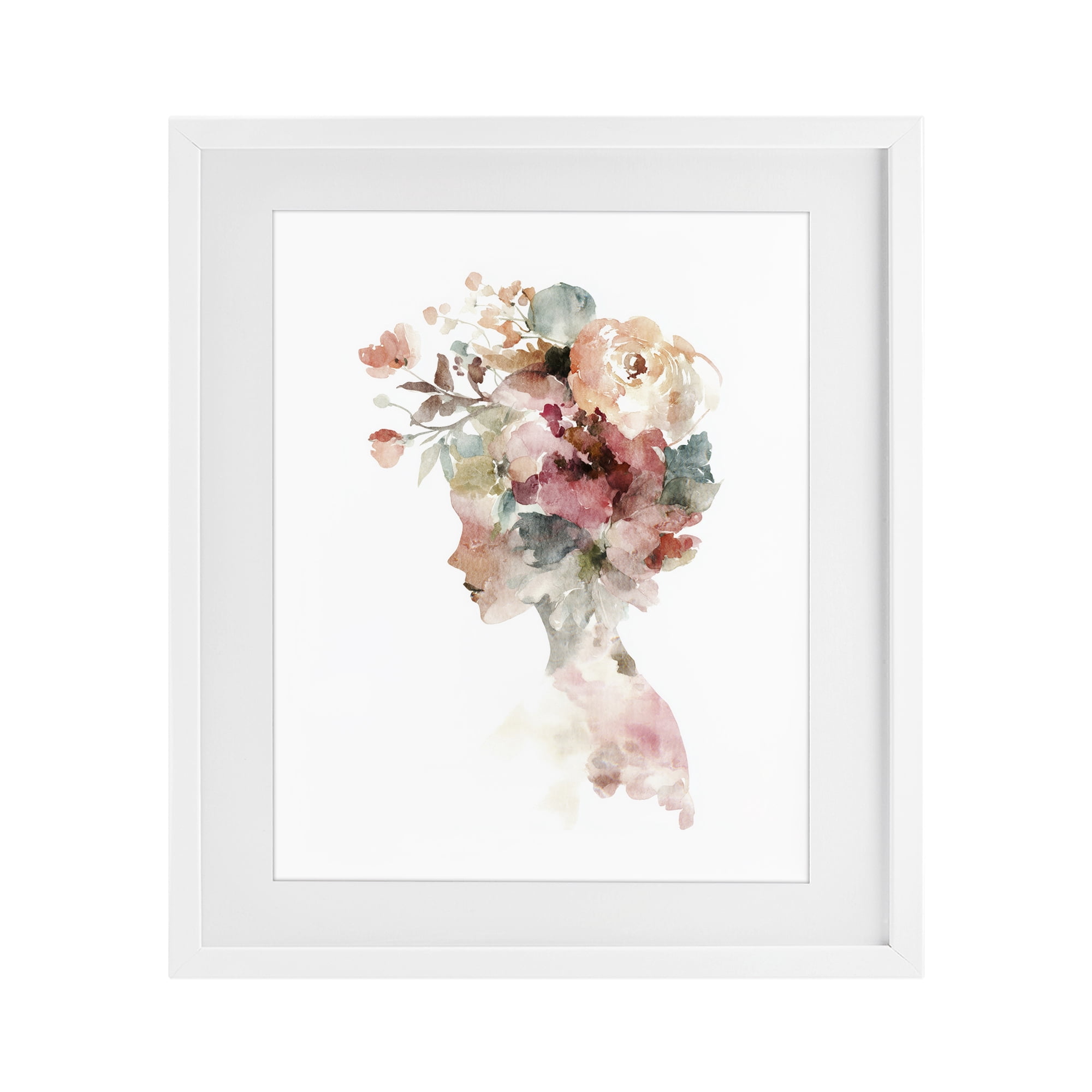 Stupell Industries Crowned in Nature Silhouette White Framed Print Under Glass, design by Svetlana Aleynikova