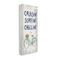 thumbnail image 1 of Stupell Industries Cruisin Surfin Chillin Text Bicycle Basket Vintage Nautical Sign Canvas Wall Art Design by James Wiens, 13" x 30", 1 of 6