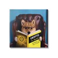 thumbnail image 1 of Stupell Industries Crypto For Newbies Funny Dog Reading Book Armchair Painting Gallery Wrapped Canvas Print Wall Art, Design by Lucia Heffernan, 1 of 7