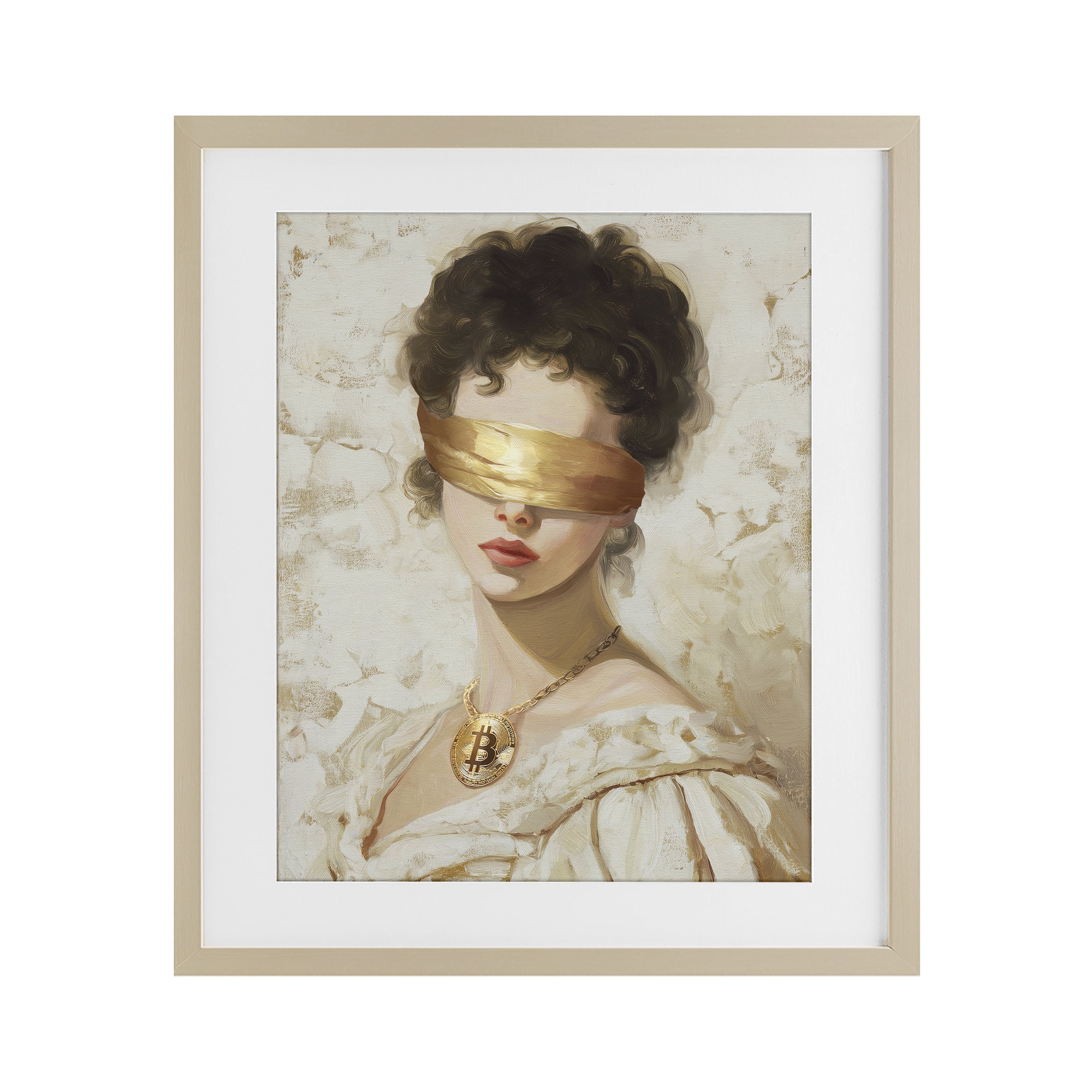 Stupell Industries Crypto Veil Portrait Birch Framed Print Under Glass, design by Svetlana Aleynikova