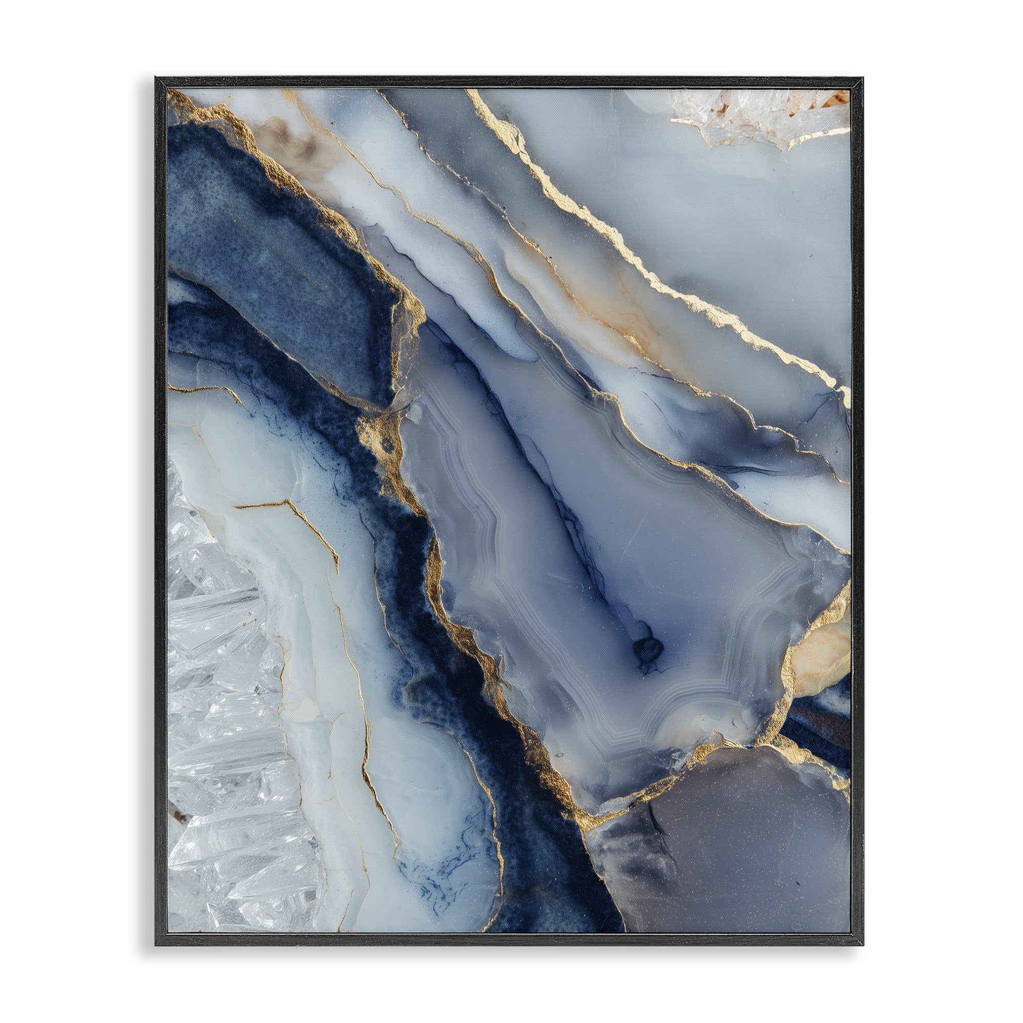 Stupell Industries Crystal Twilight Cracks Black Framed Giclee Art, design by Svetlana Aleynikova