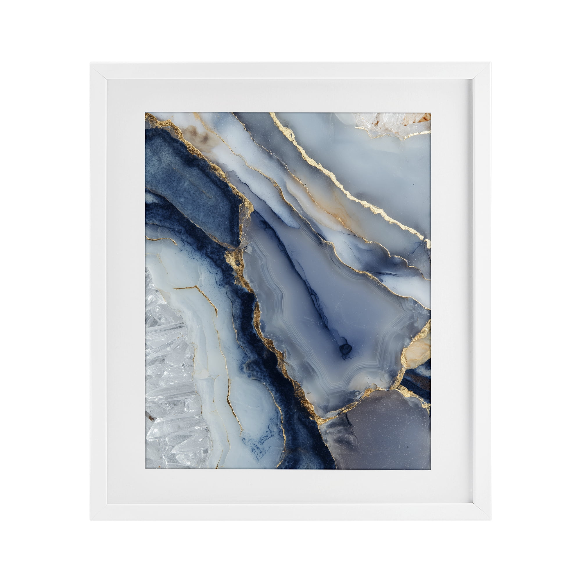 Stupell Industries Crystal Twilight Cracks White Framed Print Under Glass, design by Svetlana Aleynikova