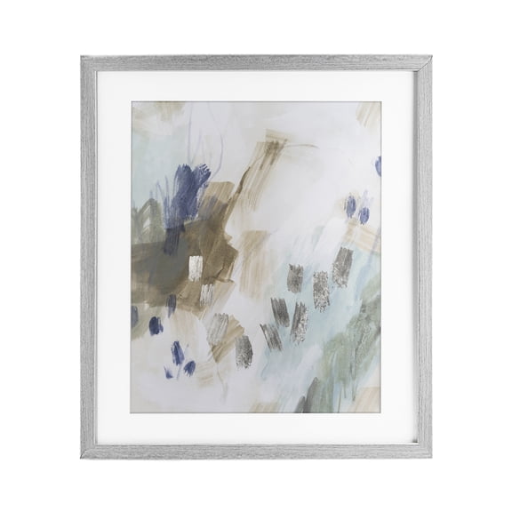 Stupell Industries Crystalline Plaster Abstract Design Gray Framed Print Under Glass design by June Erica Vess, 21 x 17