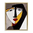 thumbnail image 1 of Stupell Industries Cubism Female Face People Painting Gold Floater Framed Canvas Art Print Wall Art, 25 x 31, 1 of 2