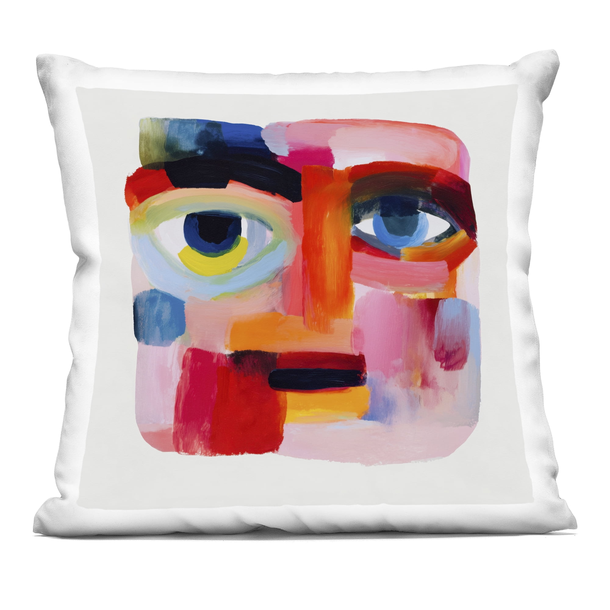 Stupell Industries Cubist Gaze in Vivids Decorative Printed Throw Pillow, design by Chromatic Storm Studio, 18 x 7 x 18