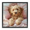 thumbnail image 1 of Stupell Industries Cottage Cuddling Labradoodle Bed Black Floating Frame Canvas Art, 18 x 18, by Jim Baldwin, 1 of 8
