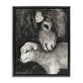 thumbnail image 1 of Stupell Industries Cuddling Sheep & Lamb Animals Painting Black Floater Framed Canvas Art Print Wall Art, 17 x 21, 1 of 10