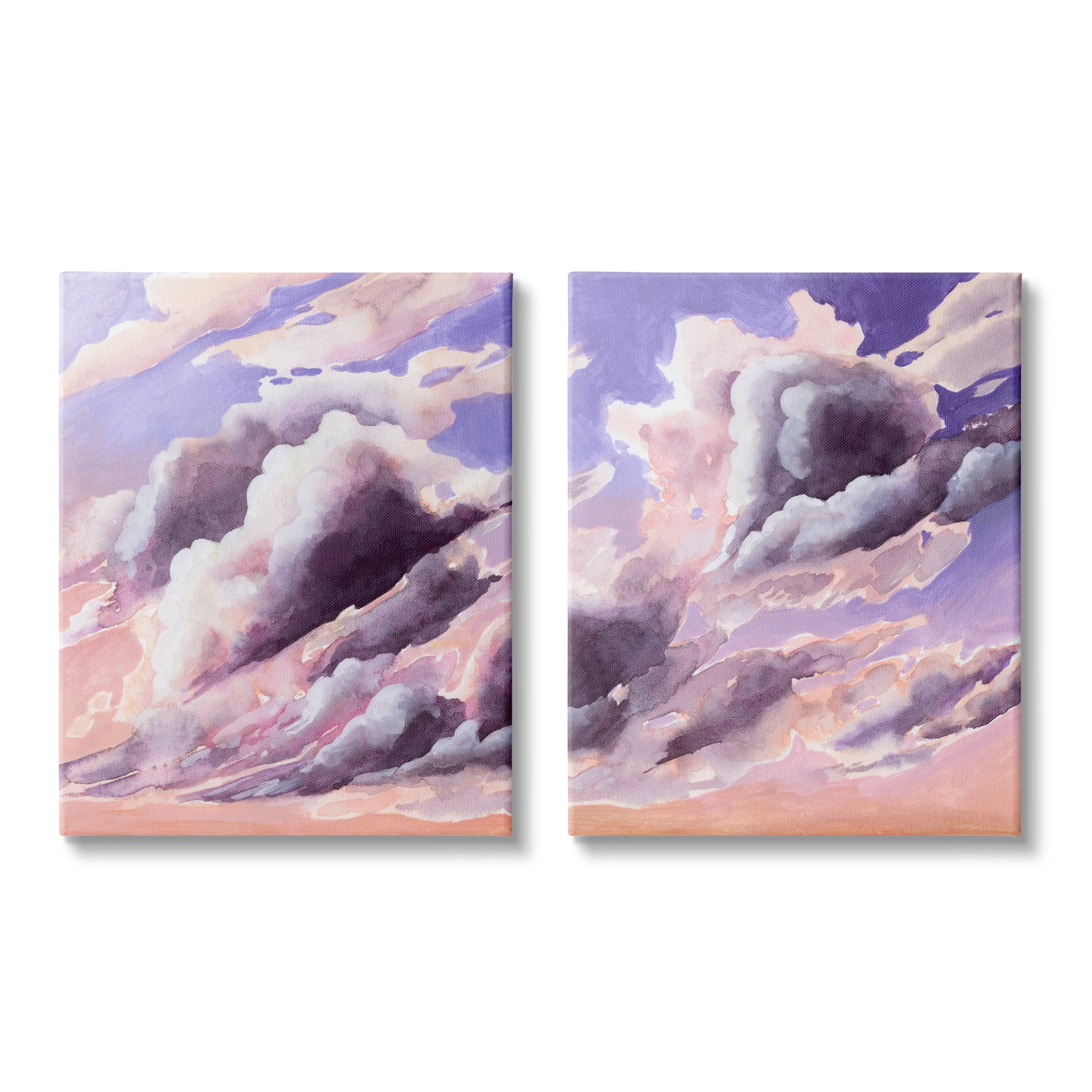 Stupell Industries Cumulus Cloudy Sky Blue Orange Sunset Canvas Wall Art, 24 x 30, Design by Grace Popp